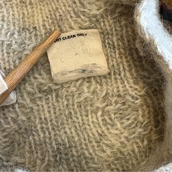 Anthropologie Moth Wool Blend Sweater Large Cream Bobble Knit - Picture 13 of 13